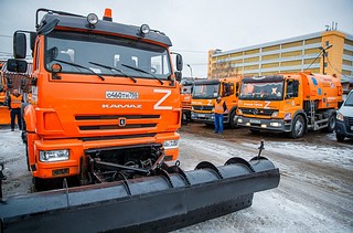 Проверка готовности коммунальной техники к весенней уборке территории Одинцовского округа